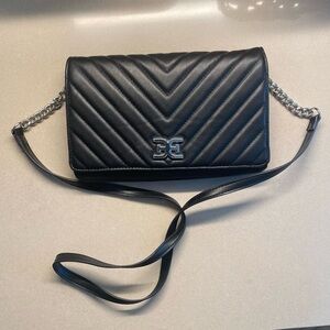 Sam Edelman Black Rose Quilted Crossbody